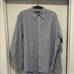 Chaps Men's Classic Blue Pinstripe Shirt